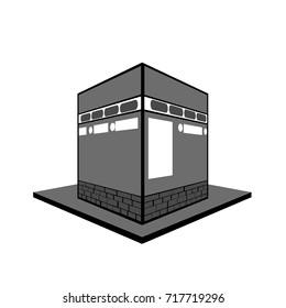 Kaaba isometric illustration. Kaaba vector illustration.