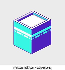 Kaaba or Ka'bah isometric vector icon illustration