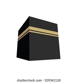 Kaaba Kabah Mecca Logo Vector Illustration Flat Design Icon