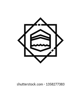 kaaba line icon design