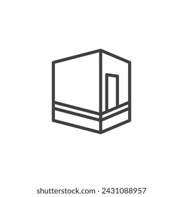 Icono de línea Kaaba. signo de estilo lineal para concepto móvil y diseño web. Icono de vector de contorno Kaaba. Símbolo, ilustración del logotipo. Gráficos vectoriales