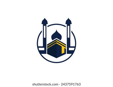 Kaaba logo, Makka logo vector template