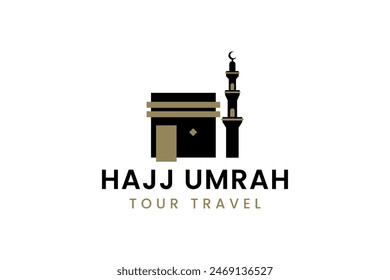 kaaba logo vector icon illustration