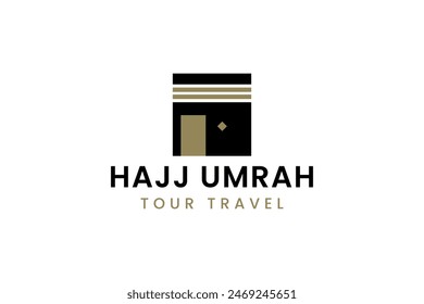 kaaba logo vector icon illustration