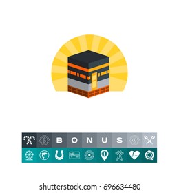Kaaba in mecca icon