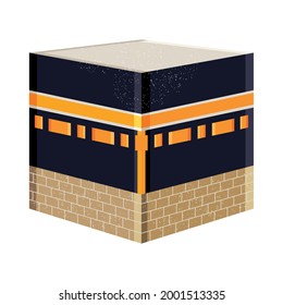 Kaaba mecca icon on background