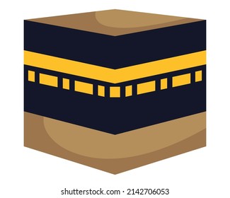 Kaaba Mecca Icon On White Background Stock Vector (Royalty Free ...