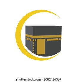 Kaaba Mecca Symbol Logo Illustration Design Stock Vector (Royalty Free ...