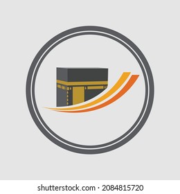 Kaaba Mecca Symbol Logo Illustration design template