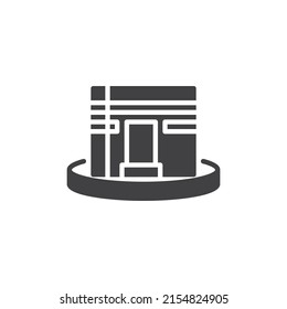 Kaaba Mecca vector icon. filled flat sign for mobile concept and web design. The Holy Kaaba glyph icon. Symbol, logo illustration. Vector graphics