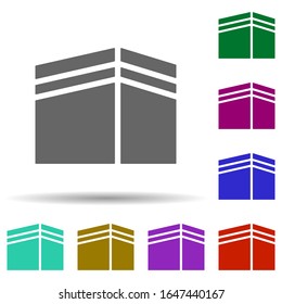 Kaaba in multi color style icon. Simple glyph, flat vector of world religiosity icons for ui and ux, website or mobile application
