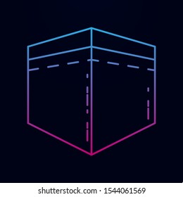 Kaaba nolan icon. Simple thin line, outline vector of arabian icons for ui and ux, website or mobile application