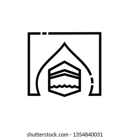 kaaba outline icon design