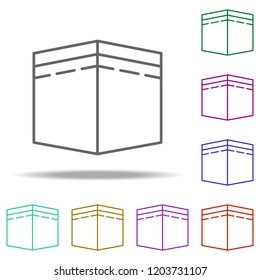 Kaaba outline icon. Elements of religion in multi color style icons. Simple icon for websites, web design, mobile app, info graphics
