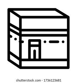 kaaba shrine icon vector. kaaba shrine sign. isolated contour symbol illustration