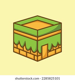 kaaba simple icon vector graphic