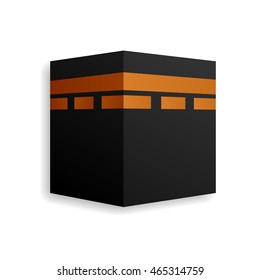 Kaaba simple vector icon. Islamic pilgrimage Hajj. Isolated illustration. Muslim prayer direction.