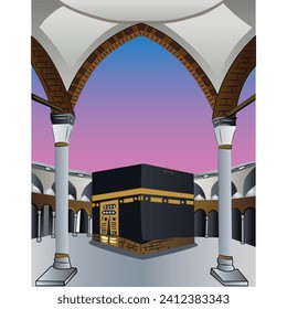 Kaaba vector design for hajj