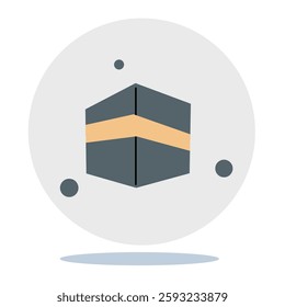 Kaaba Vector for Hajj Mabroor in Mecca Saudi Arabia. Hajj Mabrour And The Holy Mecca Greeting Islamic. Illustration of kabah islam religious icon Vector