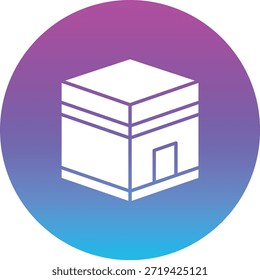 Icono de Vector Kaaba. Se puede utilizar para aplicaciones de impresión, móviles y de Web.