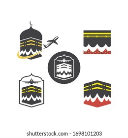 temática de diseño de ilustración de icono del vector kaaba