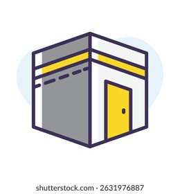 Kaaba vector icon stock illustration