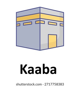 Icono del Vector de Kaaba que puede modificar o editar fácilmente
