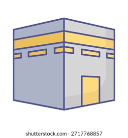 Icono del Vector de Kaaba que puede modificar o editar fácilmente
