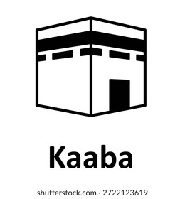 Icono del Vector de Kaaba que puede modificar o editar fácilmente

