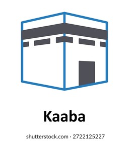 Icono del Vector de Kaaba que puede modificar o editar fácilmente
