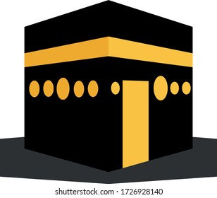 Kaaba Vector Ilustration Icon in Mecca