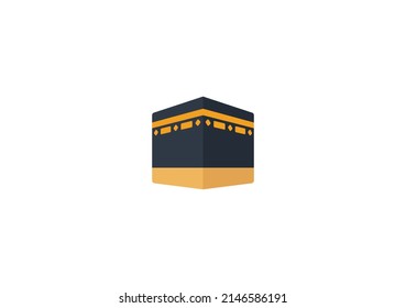 Kaaba Vector Isolated Emoticon. Kaaba Icon