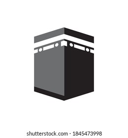 Kaabah building at mecca logo design vector template