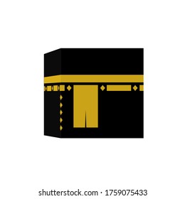 kaabah vector icon design, mecca ka'bah vector icon