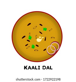 Kaali Dal Or Black Lentils With Text