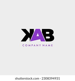 KAB initial letter monogram logo