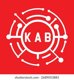 KAB letter design. KAB letter technology logo design. KAB Monogram logo design for an entrepreneur and business.