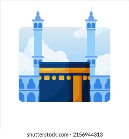 Kabaa Building For Hajj Pilgrimage Islamic Pray Islamic Religion Illustration Concept