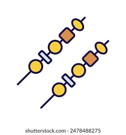 kabab icon with white background vector stock illustration