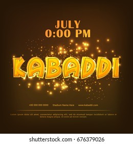 Kabaddi Championship Poster Or Banner Background.