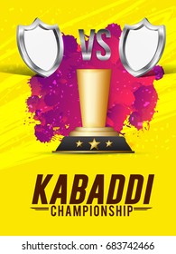 Kabaddi Championship Poster Or Banner Background.