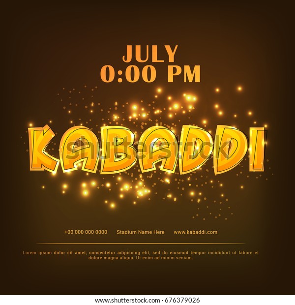 Kabaddi Championship Poster Banner Background Stock Vector Royalty Free 676379026 Shutterstock