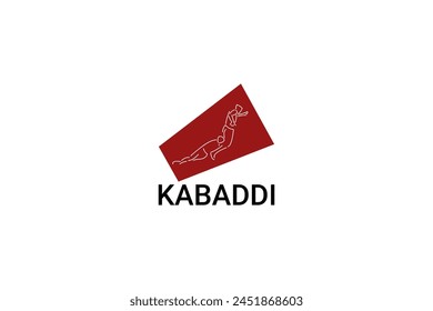 Kabaddi sport vector line icon. sportman practicing kabaddi. vector sign. sport pictogram illustration