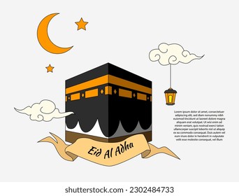 kabah and hajj vector illustration