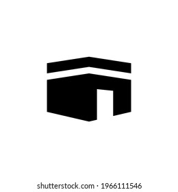Diseño conceptual del icono Ka'bah. Ilustración vectorial.
