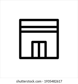 kabah icon line style. Holy Kabah, Mecca Icon. Kaaba icon in outline style. Vector illustration vector icons designs can be used for mobile, ui, web