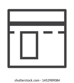 kabah icon with simple thin line style use for islamic event, web, print or pictogram assets. ilustration of hajj, umrah, ramadan kareem, ied mubarak - line vector.
