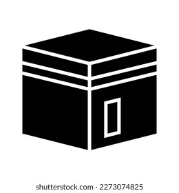 kabah icon with simple thin line style use for islamic event, web, print or pictogram assets. ilustration of hajj, umrah, ramadan kareem, ied mubarak 