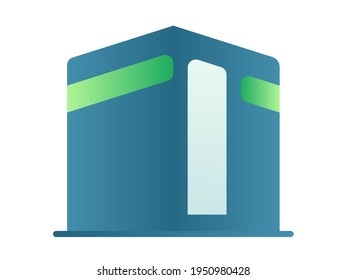 kabah mecca pray islam single isolated icon with smooth style