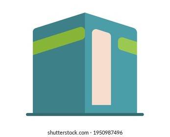 kabah mecca pray islam single isolated icon with flat style